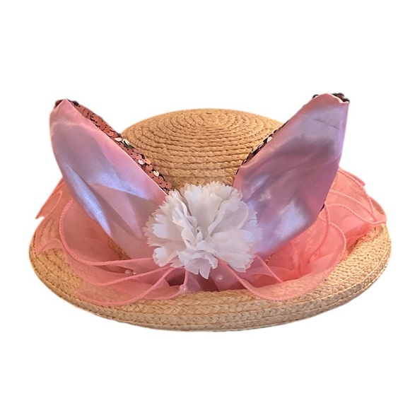 Rolled Brim Straw Easter Hat - Picture 5 of 8